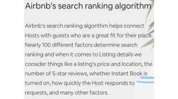 Airbnb Search Ranking Algorithm